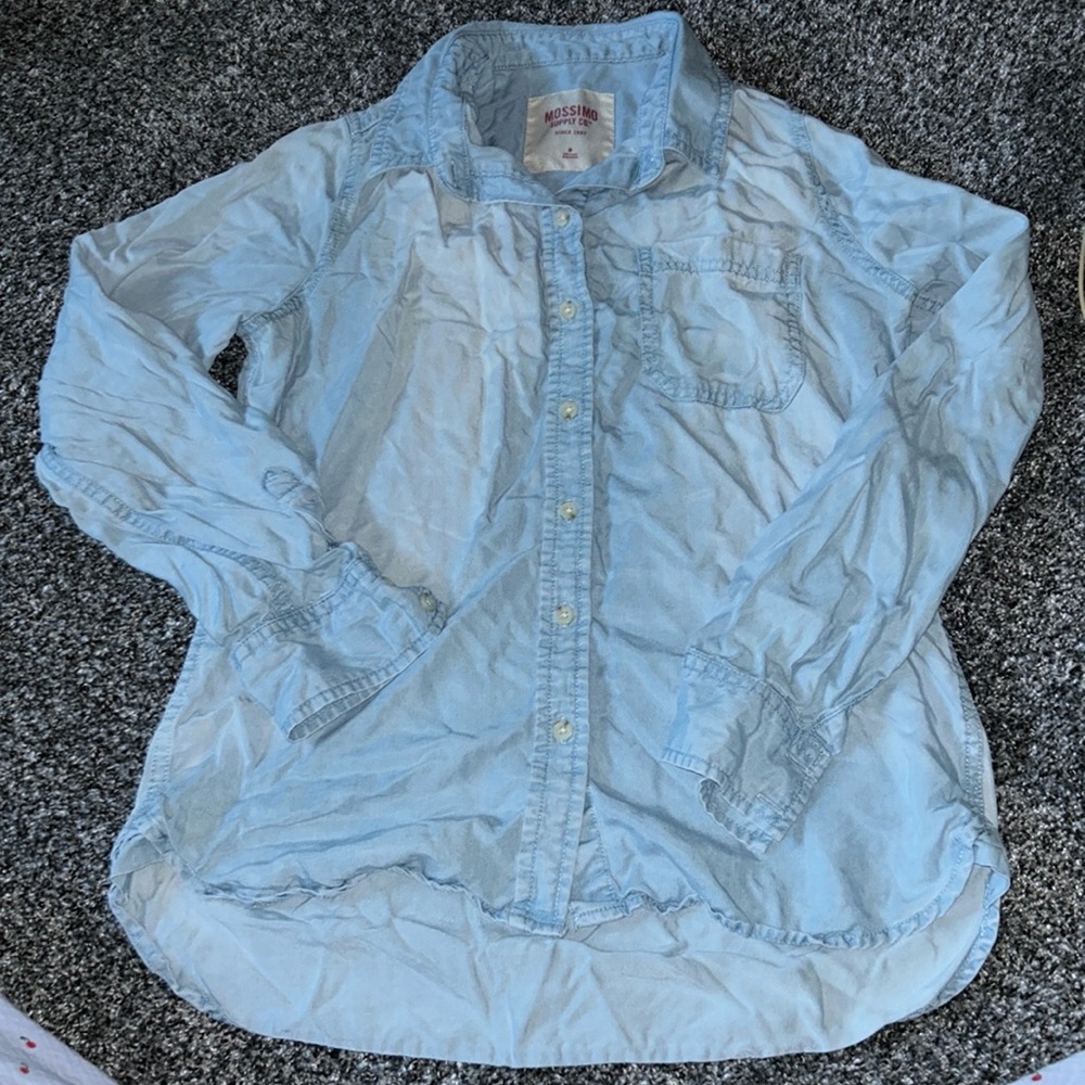 Blue button down shirt